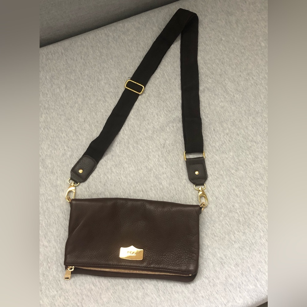 Lauren Ralph Lauren Leather Ralph Mini Crossbody Bag Brown - Picture 2 of 14